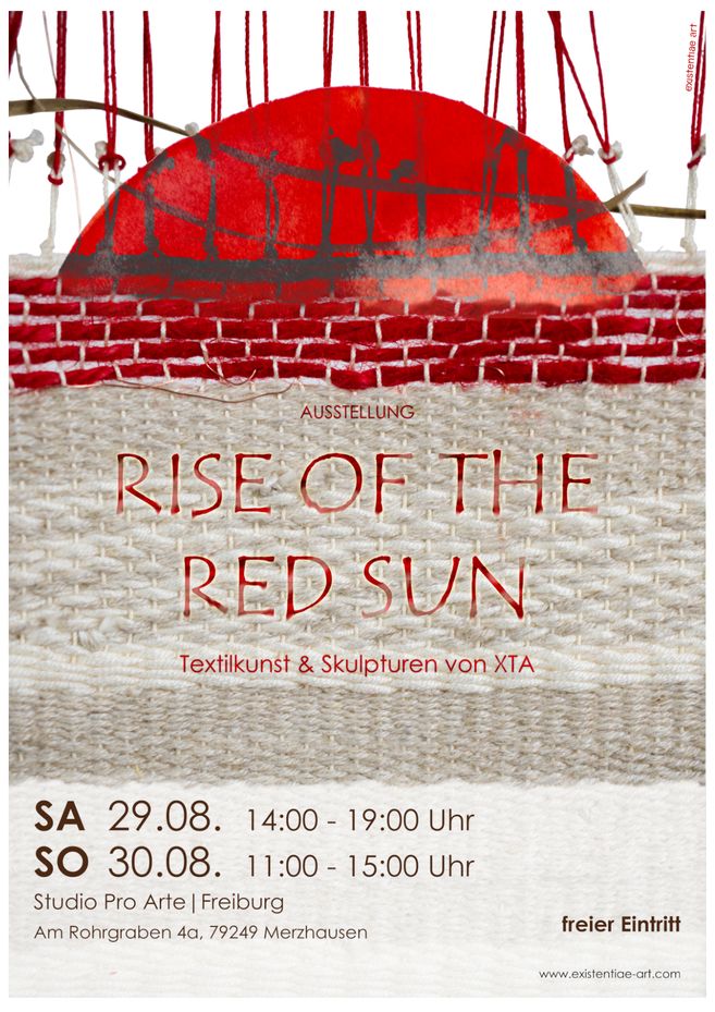 Ausstellung "Rise of the Red Sun" - Textilkunst und Skulpturen von XTA