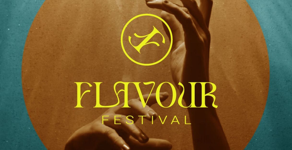 Logo Flavour Festival mit gelber Schrift 
